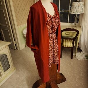 Zara Linen Blend Long Cardigan